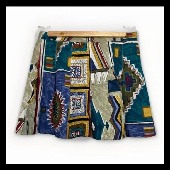 DARLYN DESIGNS OF CALIFORNIA Vintage Southwestern/Boho Mini Skirt SZ 12 - Picture 1 of 5
